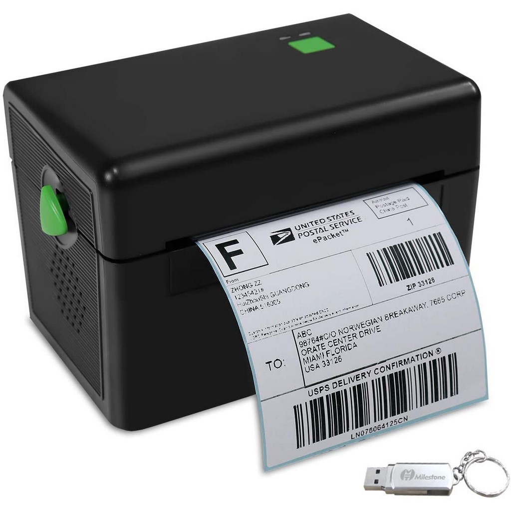 Impresora térmica de etiquetas , impresora térmica directa de alta velocidad de 5.906 in/s – Impresora de etiquetas de código de barras de envío y etiquetas de envío –